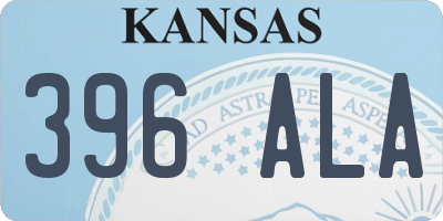 KS license plate 396ALA