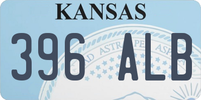 KS license plate 396ALB