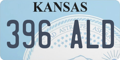 KS license plate 396ALD
