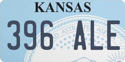 KS license plate 396ALE