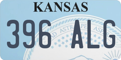 KS license plate 396ALG