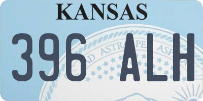 KS license plate 396ALH