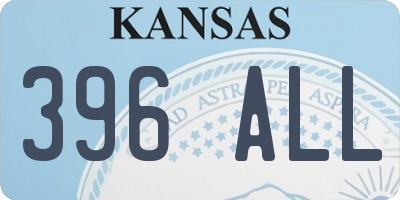 KS license plate 396ALL