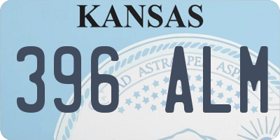 KS license plate 396ALM