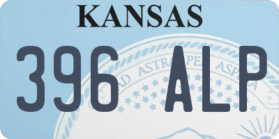 KS license plate 396ALP
