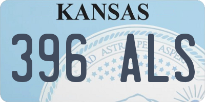 KS license plate 396ALS
