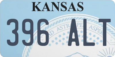KS license plate 396ALT