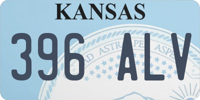 KS license plate 396ALV
