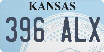 KS license plate 396ALX