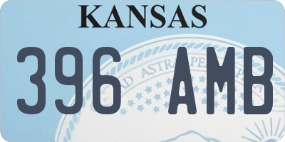 KS license plate 396AMB