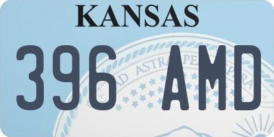 KS license plate 396AMD