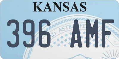 KS license plate 396AMF