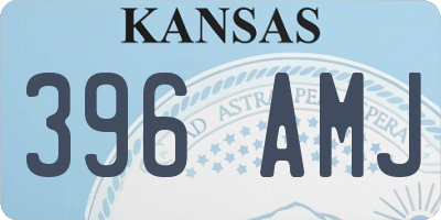 KS license plate 396AMJ