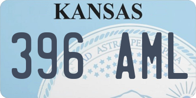 KS license plate 396AML