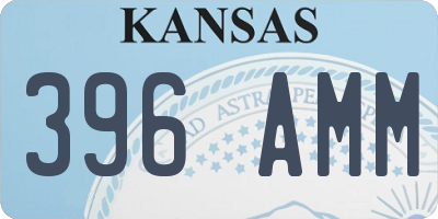 KS license plate 396AMM
