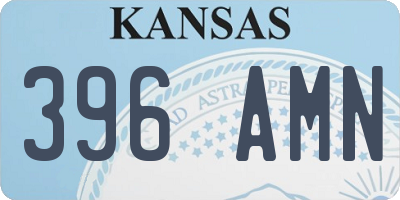 KS license plate 396AMN