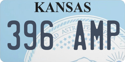 KS license plate 396AMP