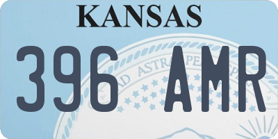 KS license plate 396AMR