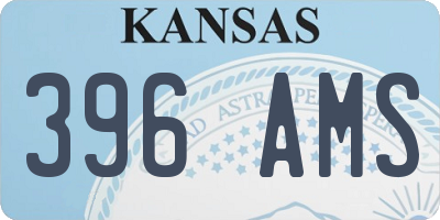 KS license plate 396AMS