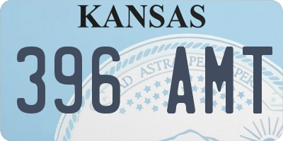 KS license plate 396AMT