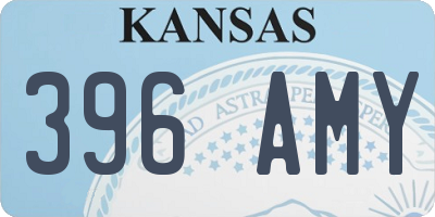 KS license plate 396AMY