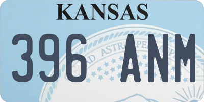 KS license plate 396ANM