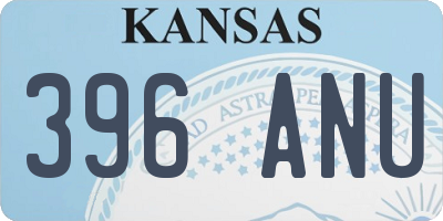 KS license plate 396ANU