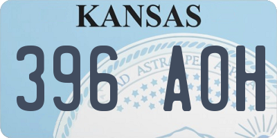 KS license plate 396AOH