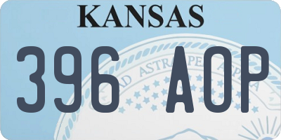 KS license plate 396AOP