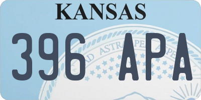 KS license plate 396APA