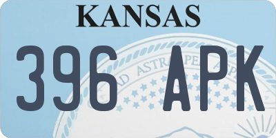 KS license plate 396APK