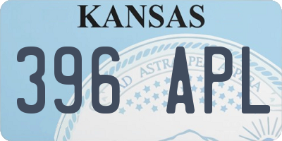 KS license plate 396APL