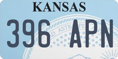 KS license plate 396APN