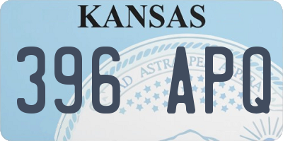 KS license plate 396APQ
