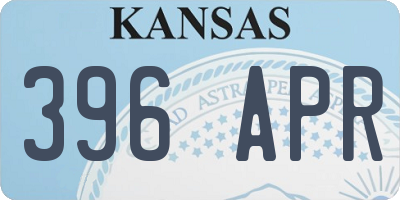 KS license plate 396APR
