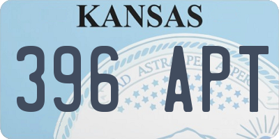KS license plate 396APT