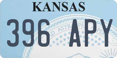 KS license plate 396APY