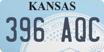 KS license plate 396AQC
