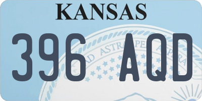 KS license plate 396AQD