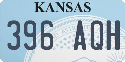 KS license plate 396AQH