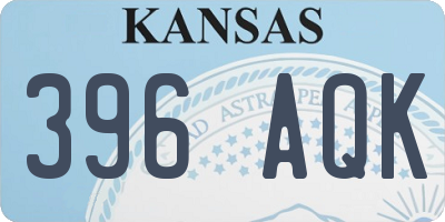 KS license plate 396AQK