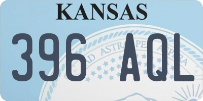 KS license plate 396AQL