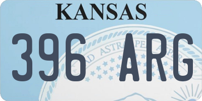 KS license plate 396ARG
