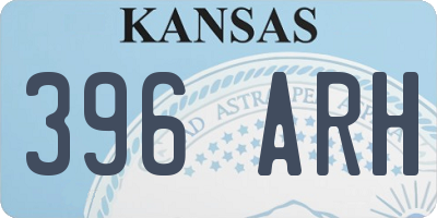 KS license plate 396ARH