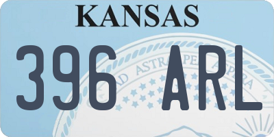 KS license plate 396ARL