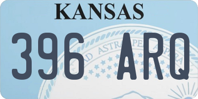 KS license plate 396ARQ