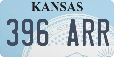 KS license plate 396ARR