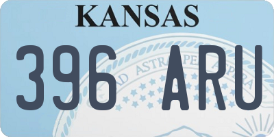 KS license plate 396ARU