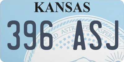 KS license plate 396ASJ