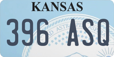 KS license plate 396ASQ
